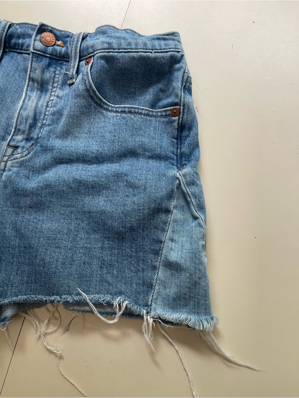 Madewell High-Rise Denim Shorts: Pieced Edition Size 25 - Picture 2 of 11
